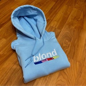 Frank Ocean Blond Embroidered Light Blue Hoodie